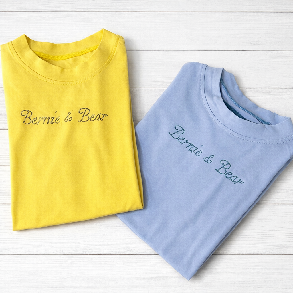 Lemon Yellow Crystal Cotton Top