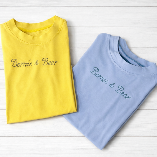 Lemon Yellow Crystal Cotton Top
